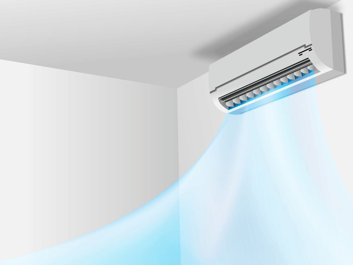Energy-efficient air conditioning system providing cool indoor airflow in Powhatan, VA home